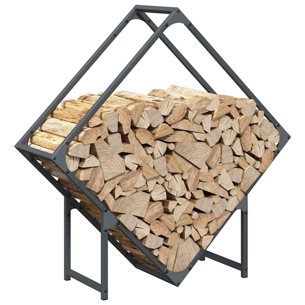 Brandhoutrek 80X25X80 Cm Koudgewalst Staal Antracietkleurig