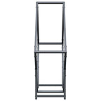 Brandhoutrek 80X25X80 Cm Koudgewalst Staal Antracietkleurig