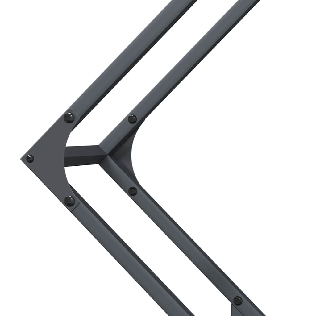 Brandhoutrek 80X25X80 Cm Koudgewalst Staal Antracietkleurig