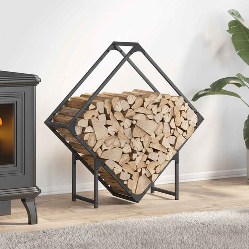 Brandhoutrek 80X25X80 Cm Koudgewalst Staal Antracietkleurig