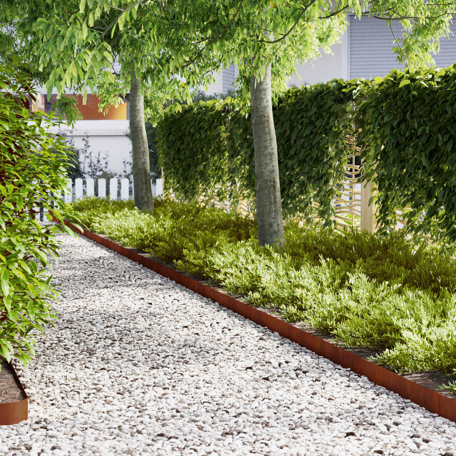 Tuinrand 30 Pcs 100 X 0,05 X 30 Cm Weervast Staal Roestig