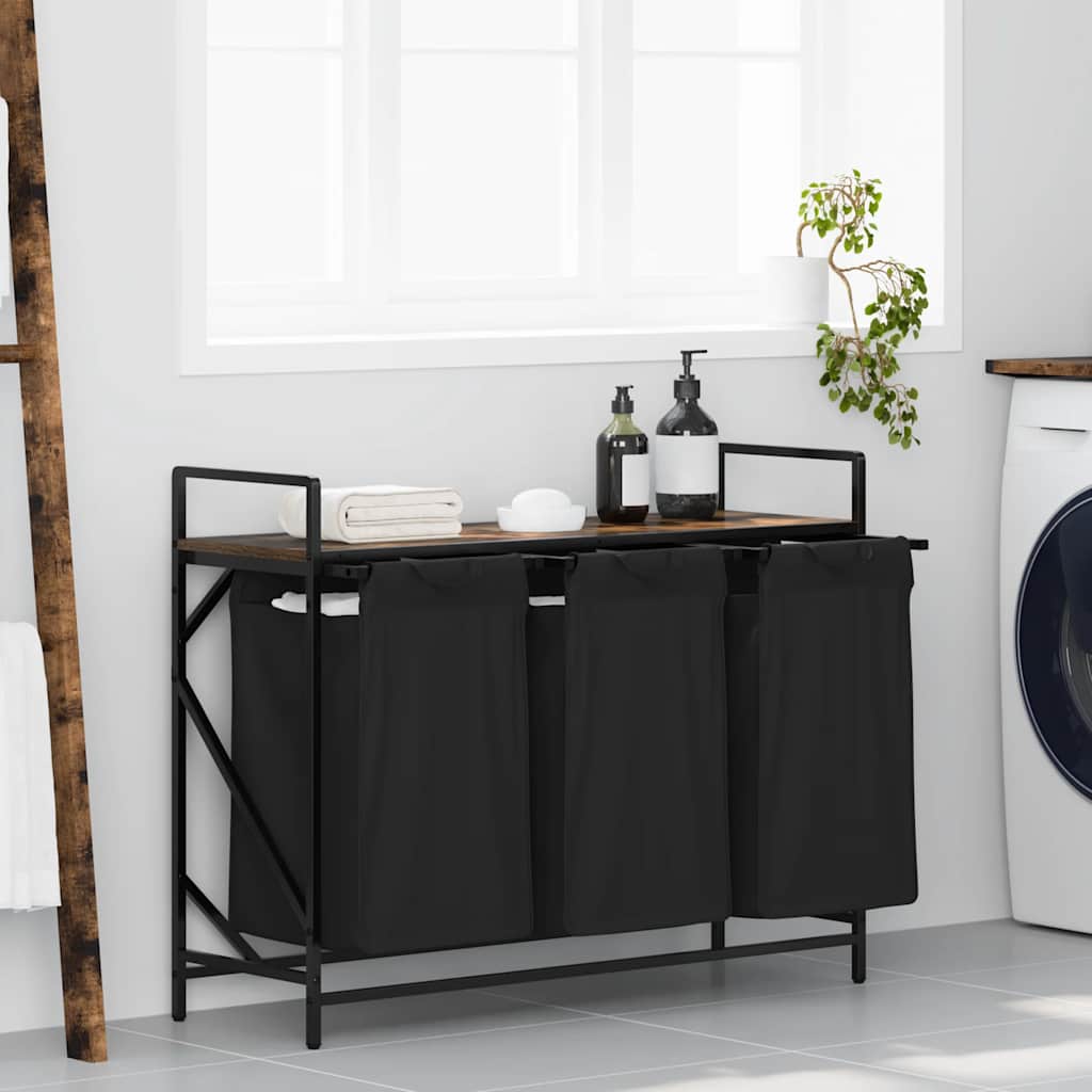 Wasmand 2 Vakken Met Plank Kleurig