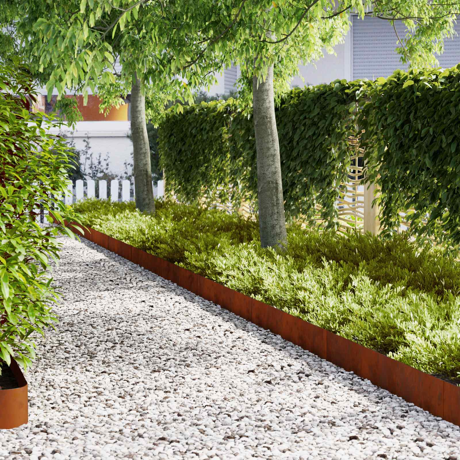 Tuinrand 30 Pcs 100 X 0,05 X 30 Cm Weervast Staal Roestig