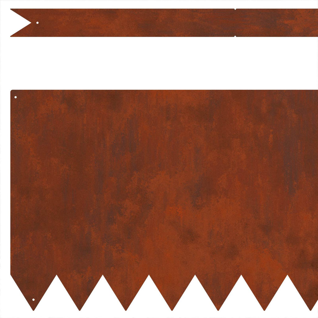 Tuinrand 30 Pcs 100 X 0,05 X 30 Cm Weervast Staal Roestig