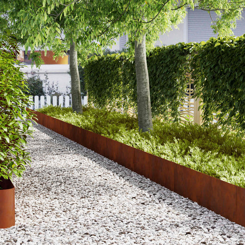 Tuinrand 30 Pcs 100 X 0,05 X 30 Cm Weervast Staal Roestig