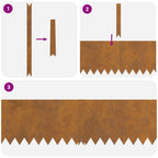 Tuinrand 30 Pcs 100 X 0,05 X 30 Cm Weervast Staal Roestig