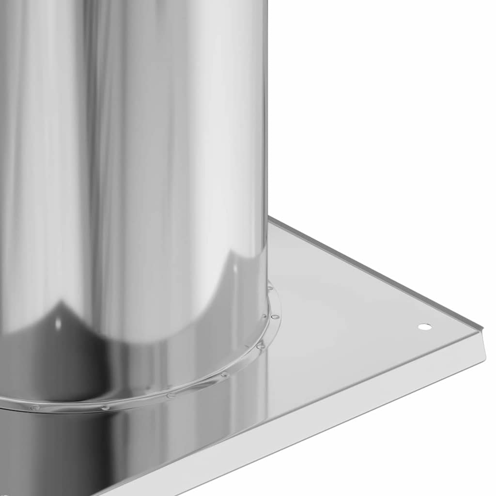 Schouwkop Verlenging Zilver 24 X 24 X 50 Cm Roestvrij Staal