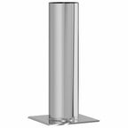 Schouwkop Verlenging Zilver 24 X 24 X 50 Cm Roestvrij Staal