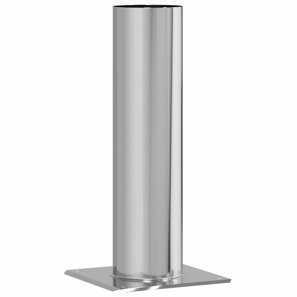 Schouwkop Verlenging Zilver 24 X 24 X 50 Cm Roestvrij Staal