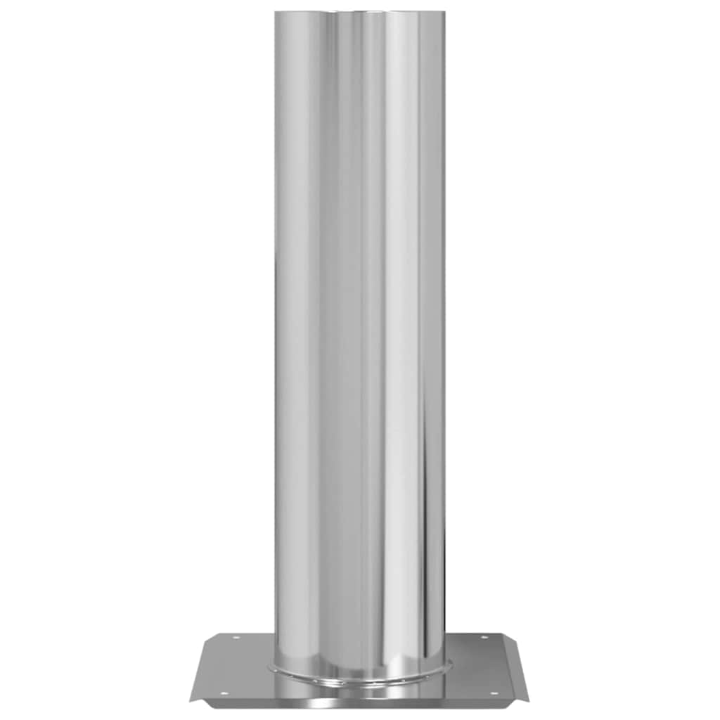Schouwkop Verlenging Zilver 24 X 24 X 50 Cm Roestvrij Staal