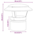 Regenbescherming Voor Schoorsteen Zilver 20 X 20 X 18 Cm