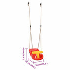 Babyschommel 2 Pcs Rood 36 X 43 X 42 Cm Kunststof