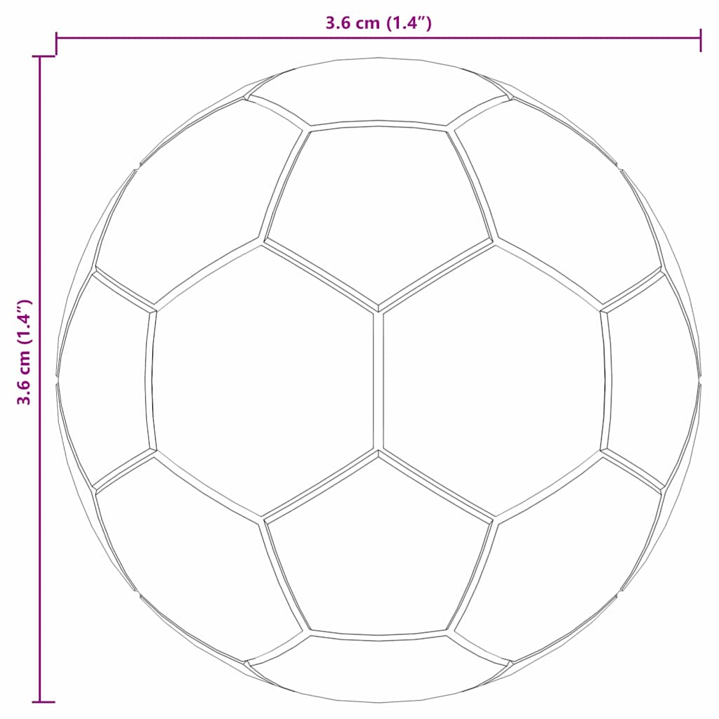 Tafel Voetballen 12 St Wit 3,6 X 3,6 Cm Polypropyleen