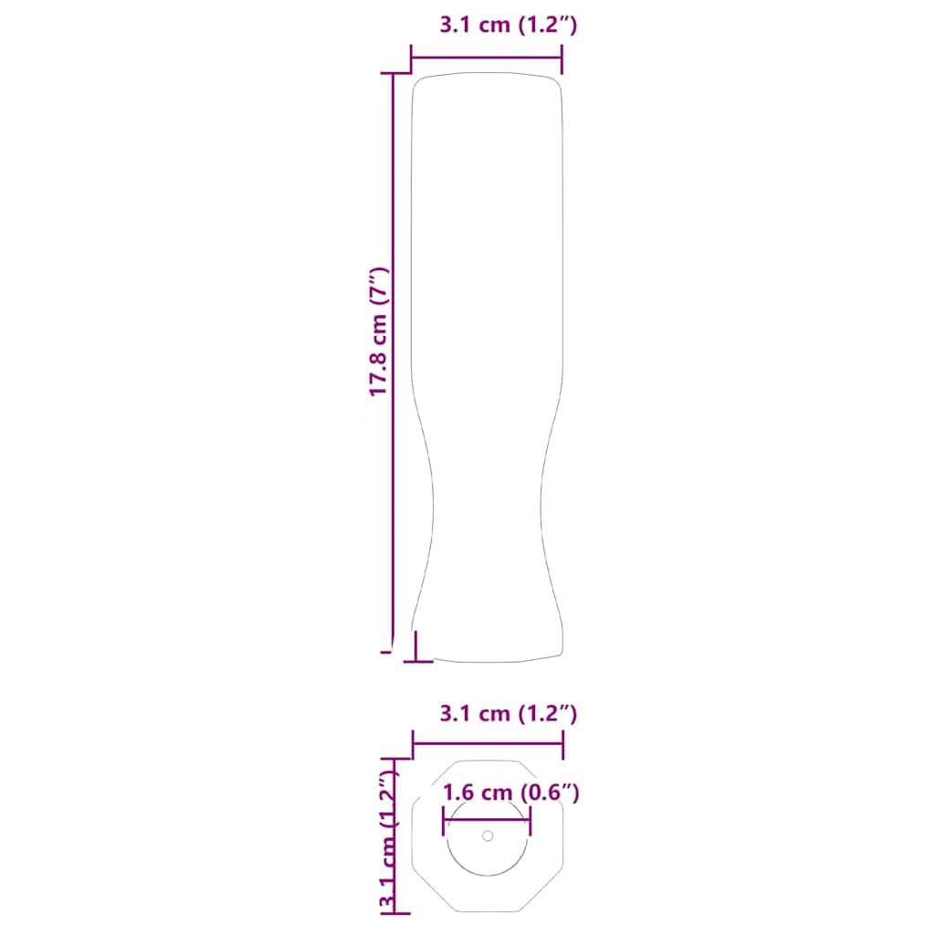 Tafelvoetbalhandvatten 10 St Zwart 3,1 X 3,1 X 17,8 Cm Pp