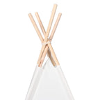 Teepee Tent Wit 120 X 120 X 150 Cm Stof En Plastic