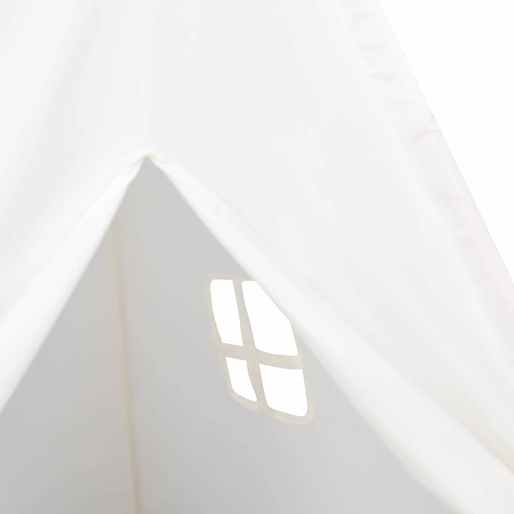 Teepee Tent Wit 120 X 120 X 150 Cm Stof En Plastic