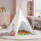 Teepee Tent Wit 120 X 120 X 150 Cm Stof En Plastic