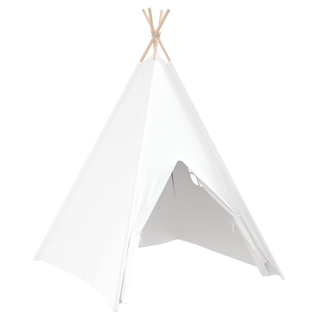Teepee Tent Wit 120 X 120 X 150 Cm Stof En Plastic