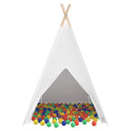 Teepee Tent Wit 120 X 120 X 150 Cm Stof En Plastic