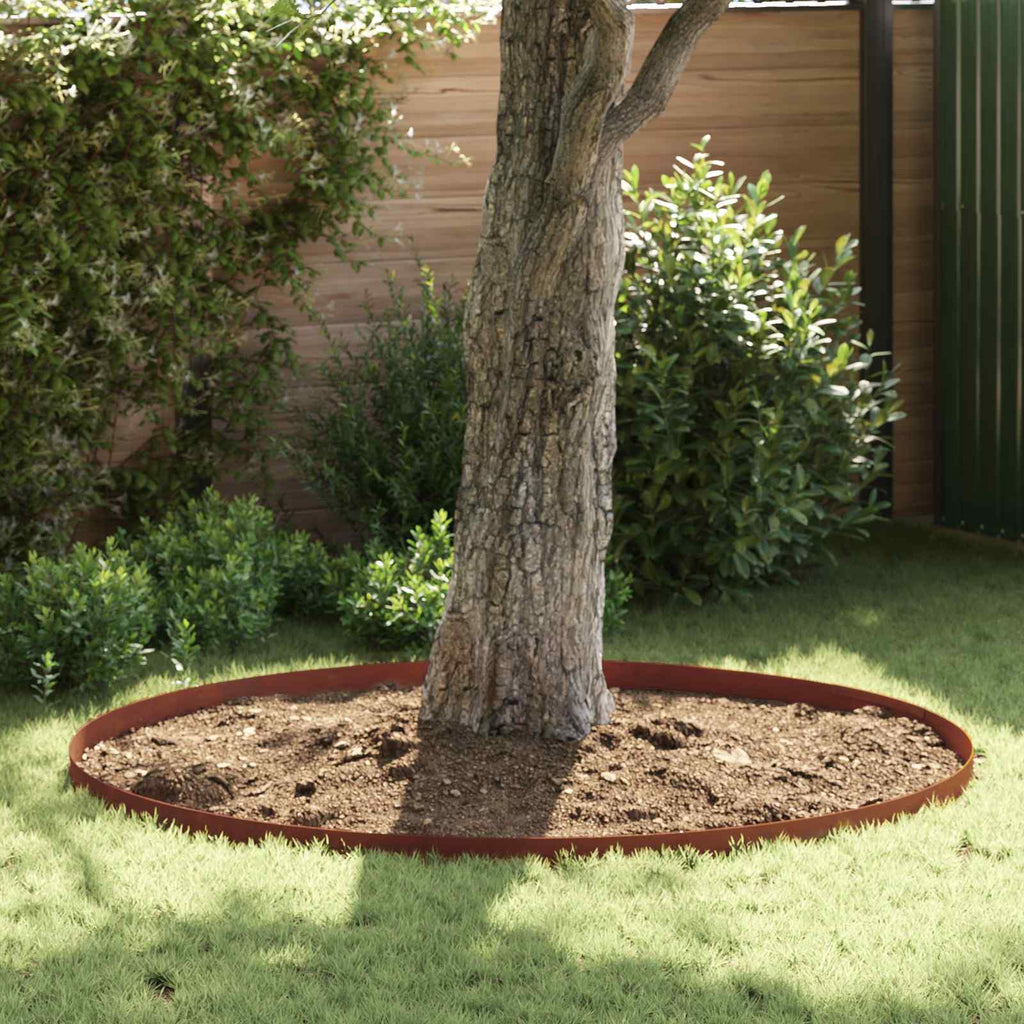 Tuinrand 4 Pcs 450 X 0,05 X 25 Cm Weervast Staal Roestig