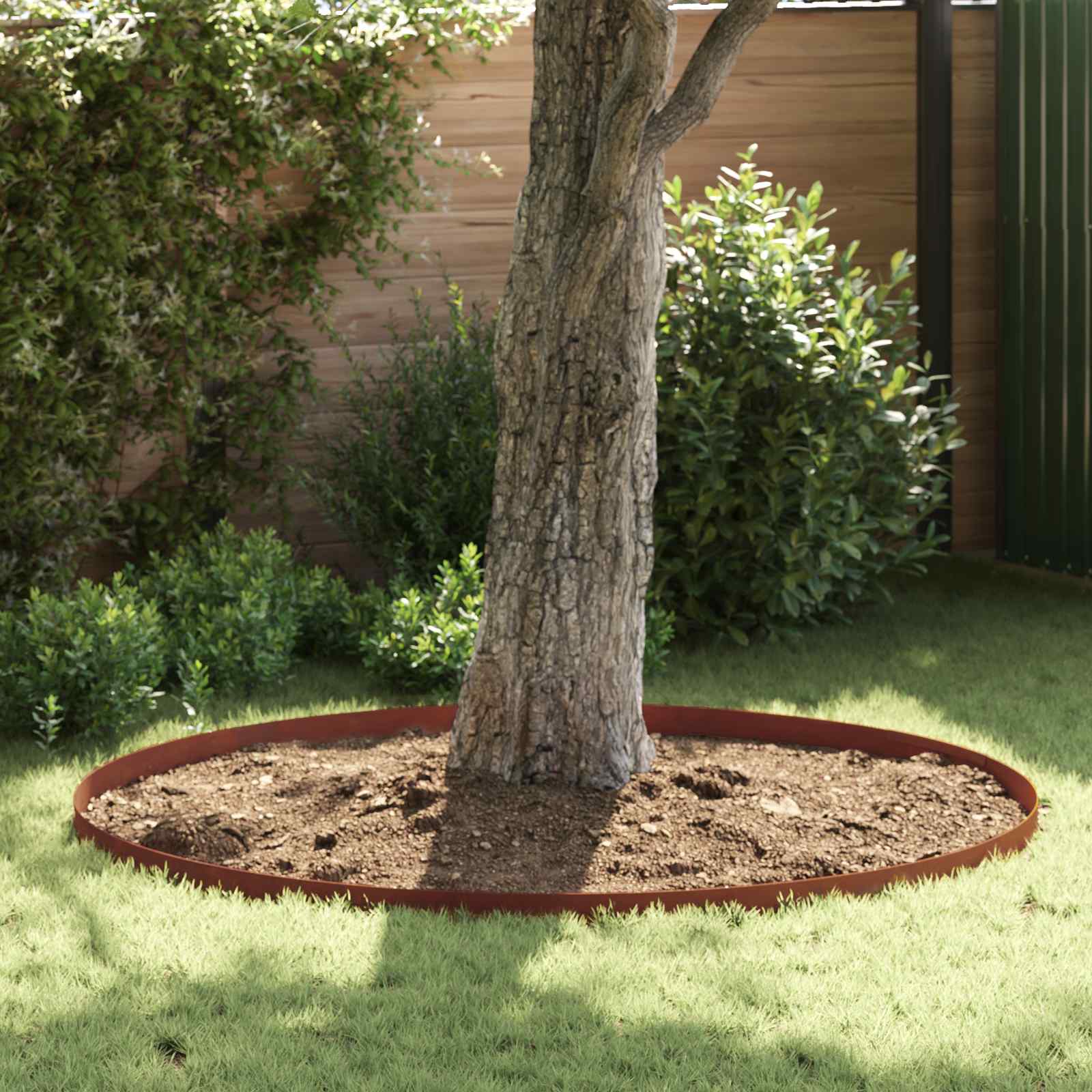 Tuinrand 4 Pcs 450 X 0,05 X 25 Cm Weervast Staal Roestig