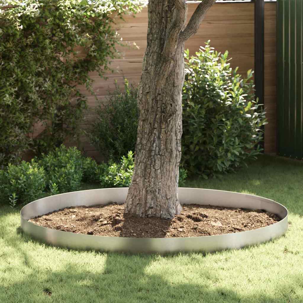 Tuinrand 4 Pcs 450 X 0,05 X 25 Cm Weervast Staal Roestig