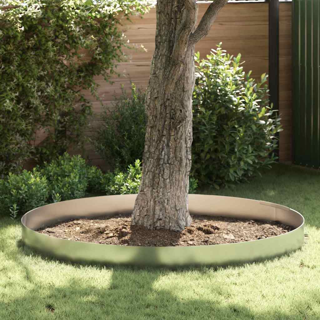 Tuinrand 4 Pcs 450 X 0,05 X 25 Cm Weervast Staal Roestig