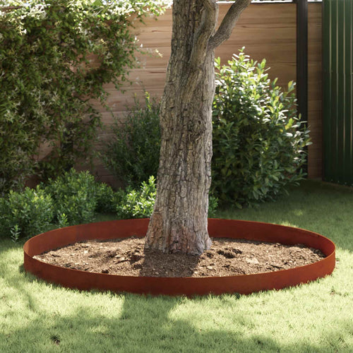 Tuinrand 4 Pcs 450 X 0,05 X 25 Cm Weervast Staal Roestig