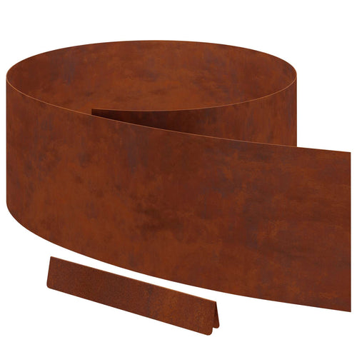 Tuinrand 4 Pcs 450 X 0,05 X 25 Cm Weervast Staal Roestig