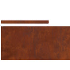 Tuinrand 4 Pcs 450 X 0,05 X 25 Cm Weervast Staal Roestig