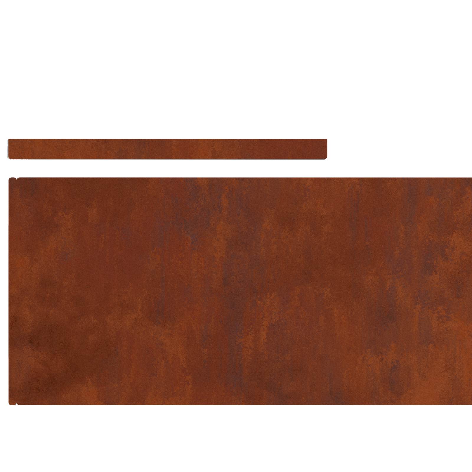 Tuinrand 4 Pcs 450 X 0,05 X 25 Cm Weervast Staal Roestig