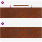 Tuinrand 4 Pcs 450 X 0,05 X 25 Cm Weervast Staal Roestig