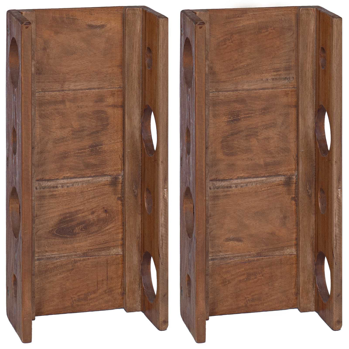 Rek Bruin 24 X 13 X 54 Cm Massief Mahoniehout