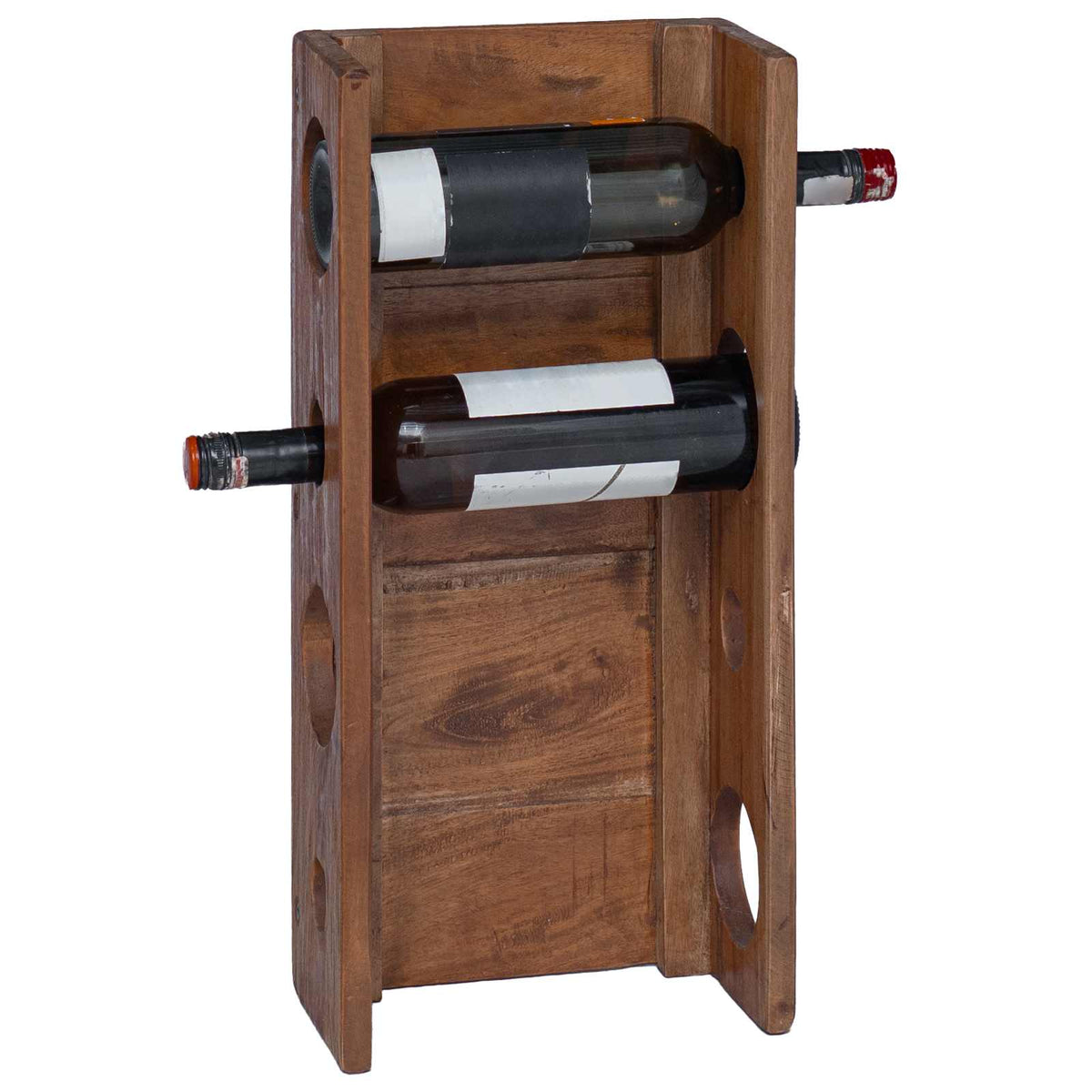 Rek Bruin 24 X 13 X 54 Cm Massief Mahoniehout