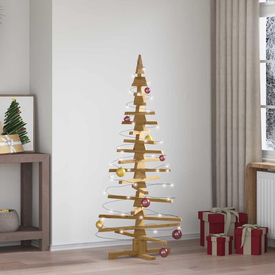 Houten Kerstboom Kotka Massief Grenenhout — 150 cm / Bruine afwerking
