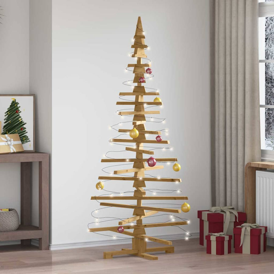 Houten Kerstboom Kotka Massief Grenenhout — 180 cm / Bruine afwerking