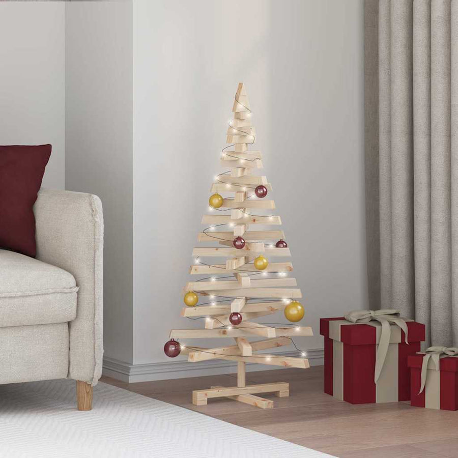 Houten Kerstboom Kotka Massief Grenenhout Naturel — 120 cm / Naturel (onafgewerkt)