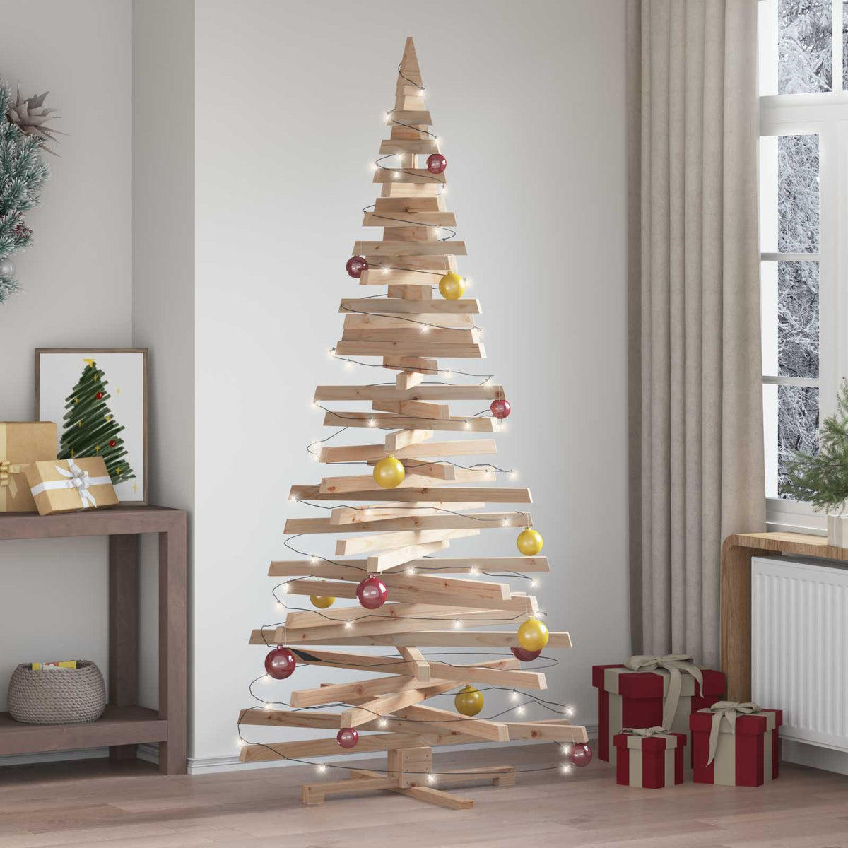 Houten Kerstboom Kotka Massief Grenenhout Naturel