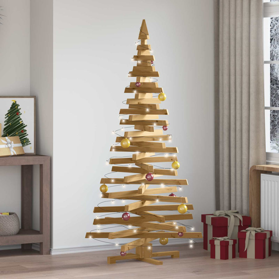 Houten Kerstboom Kotka Massief Grenenhout Naturel — 180 cm / Bruine afwerking