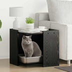 Kattenbakkast Bewerkt Hout Kleurig