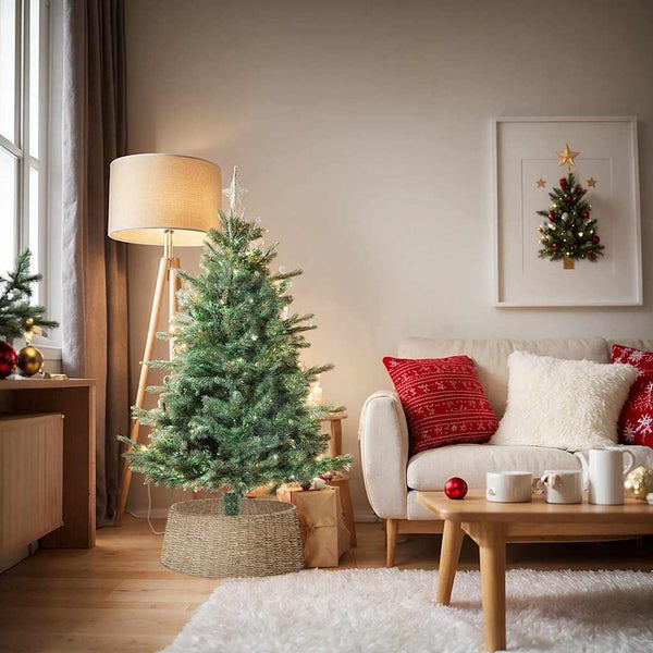 Kerstboomkraag Rond Naturel Dia. 90 X 28 Cm Zeegras