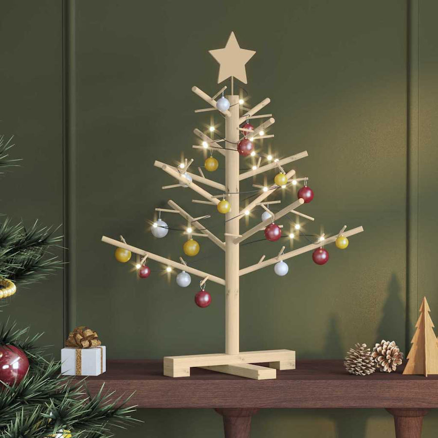 Houten Kerstboom Naturel Massief Grenenhout — 75 cm / Naturel (onafgewerkt)