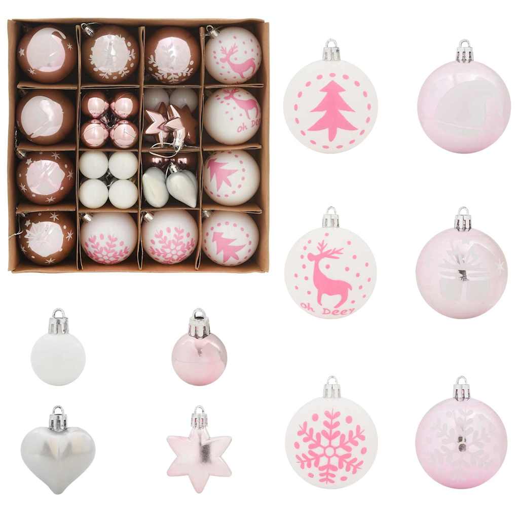 Kerstbal Set 40 St Ø 6 Cm Kunststof
