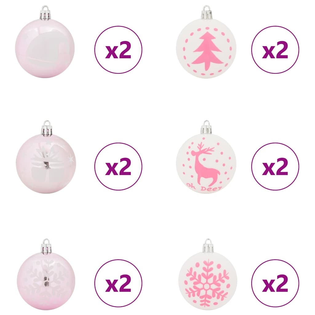 Kerstbal Set 40 St Ø 6 Cm Kunststof