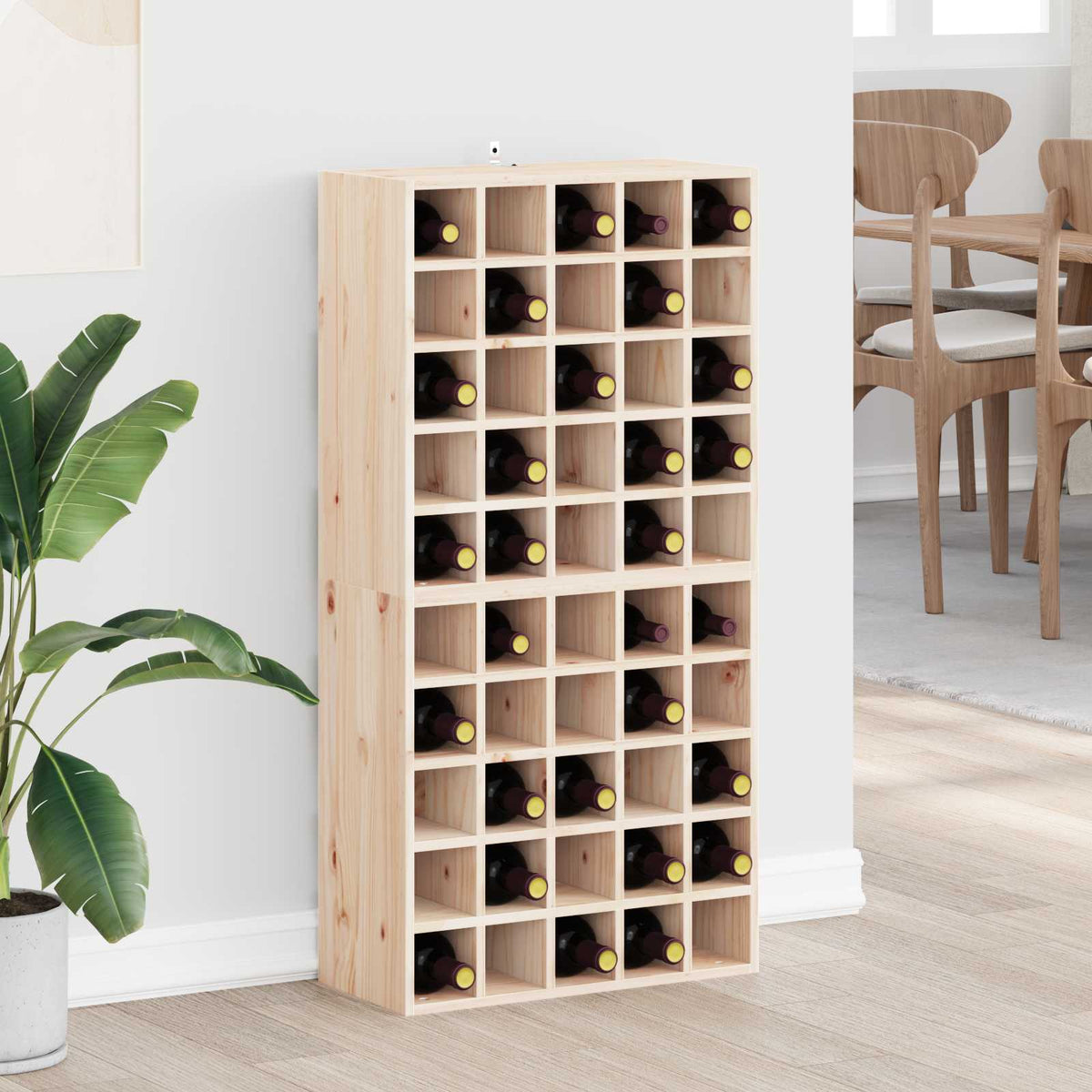 Wijnkast 56X25X56 Cm Massief Grenenhout