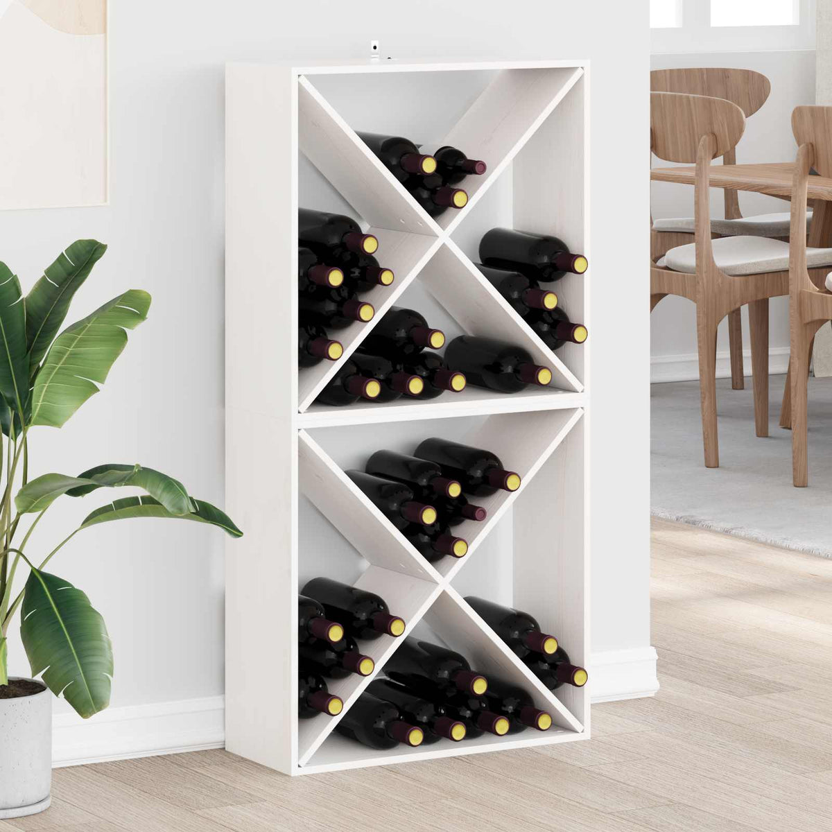 Wijnkast 56X25X56 Cm Massief Grenenhout