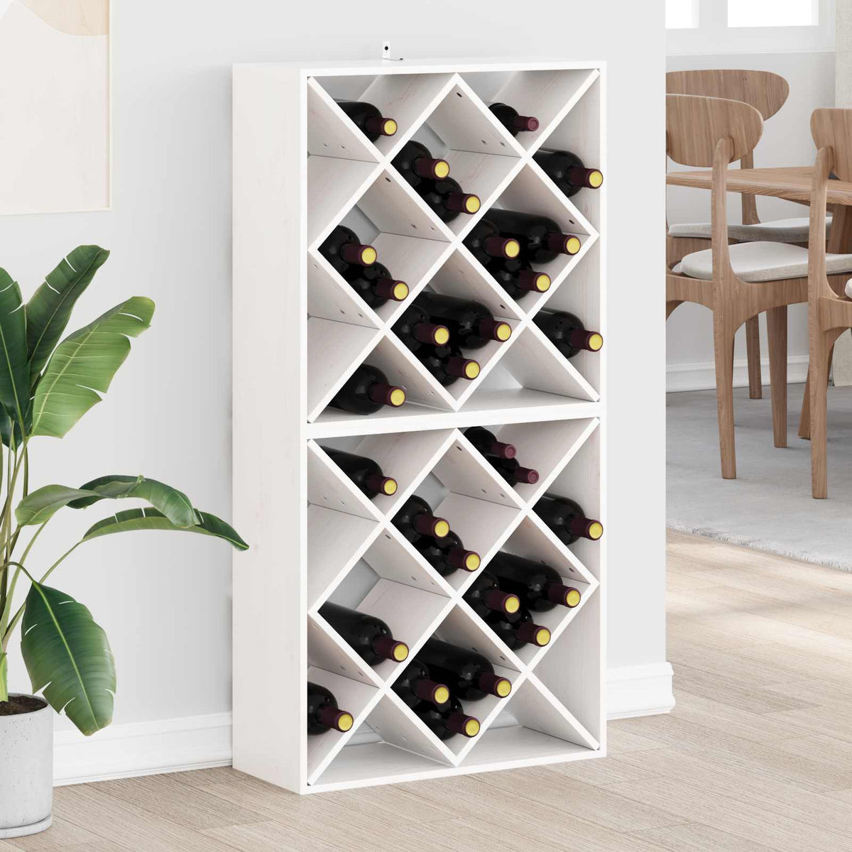 Wijnkast 56X25X56 Cm Massief Grenenhout