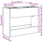 Paraplu Standaard Met Opslag 65 X 24 X 50 Cm Bewerkt Hout