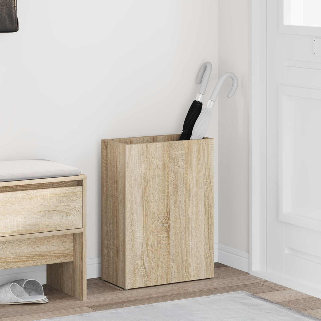 Paraplu Standaard Met Opslag Bewerkt Hout