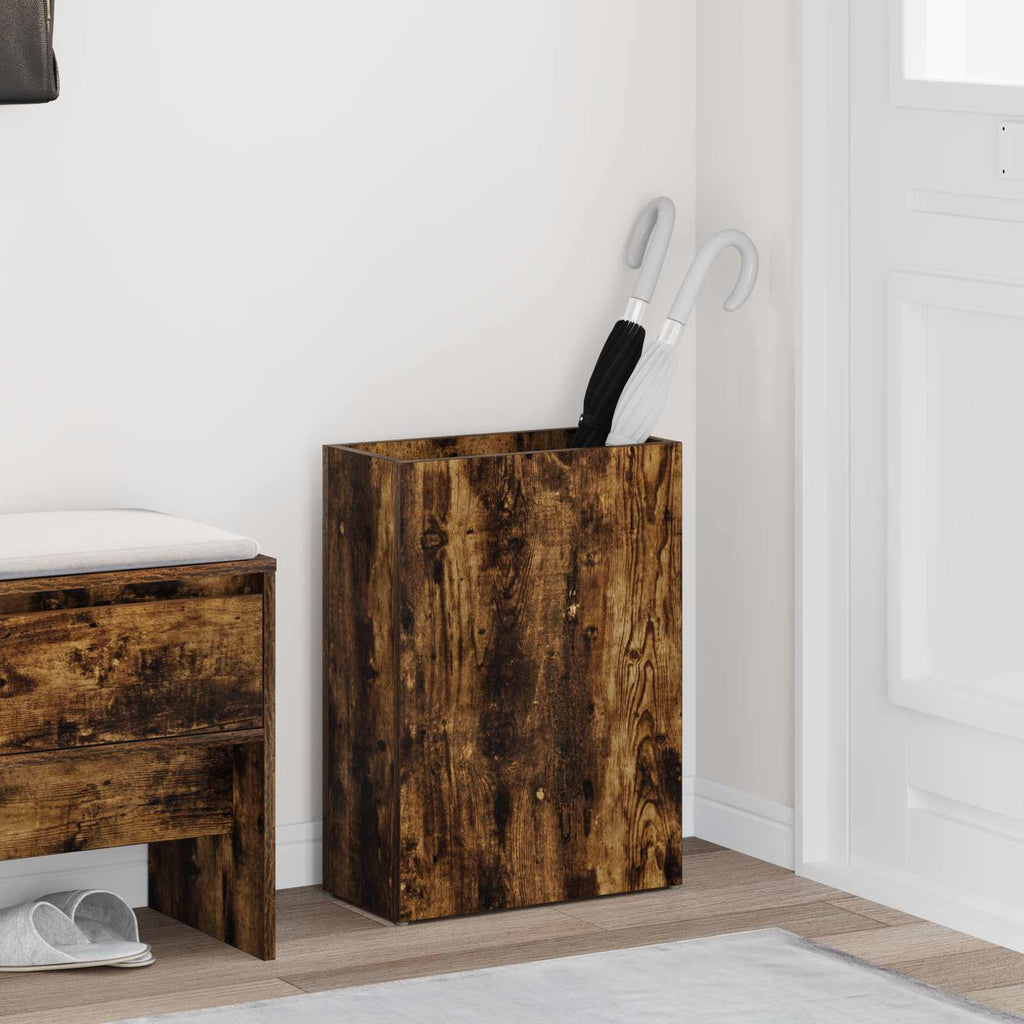 Paraplu Standaard Met Opslag Bewerkt Hout